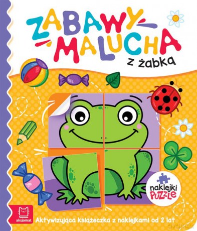 Zabawy malucha z żabką Aktywizująca książeczka z naklejkami - Anna Podgórska [KSIĄŻKA]