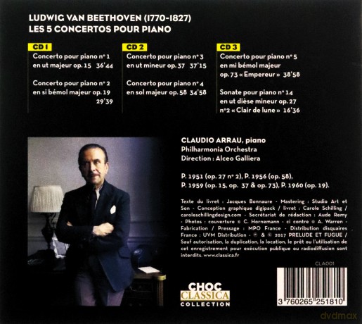 Claudio Arrau: Beethoven: The Piano Concertos [3CD]