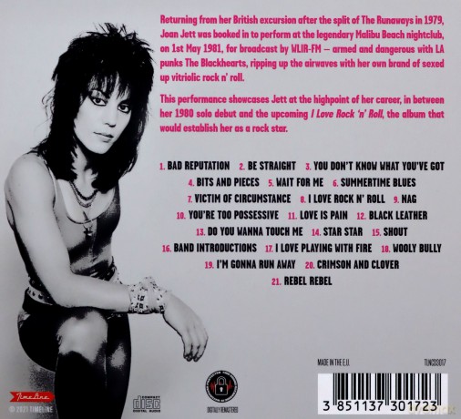 Joan Jett And The Blackhearts: Live At The Malibu Beach Club [CD]