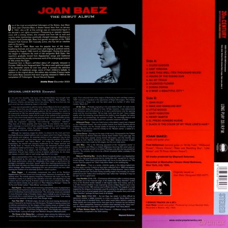 Joan Baez: The Debut Album (+2 Bonus Tracks) (Red) [Winyl]