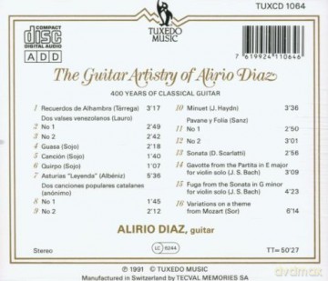 Alirio Diaz: The Guitar Artistry Of Alirio Diaz - 400 Years Of Classical Guitar [CD]