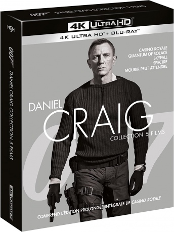 007 James Bond: The Daniel Craig Collection: Casino Royale / Quantum of Solace / Skyfall / Spectre / No Time to Die [BOX] [5xBlu-Ray 4K]+[5xBlu-Ray]