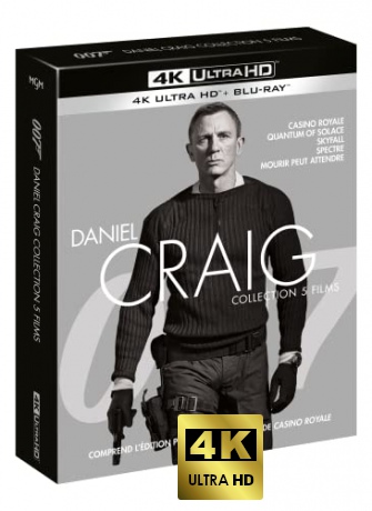007 James Bond: The Daniel Craig Collection: Casino Royale / Quantum of Solace / Skyfall / Spectre / No Time to Die [BOX] [5xBlu-Ray 4K]+[5xBlu-Ray]