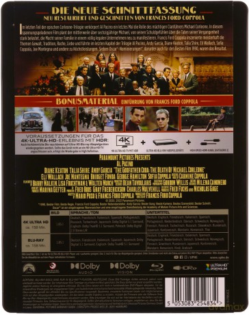 Ojciec chrzestny III (steelbook) [Blu-Ray 4K]