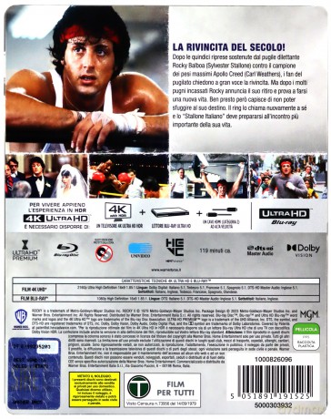 Rocky II (steelbook) [Blu-Ray 4K]+[Blu-Ray]