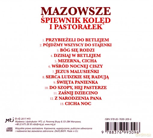 Mazowsze: Śpiewnik Kolęd i Pastorałek [CD]