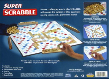 Scrabble Super (wersja angielska) [GRA PLANSZOWA]