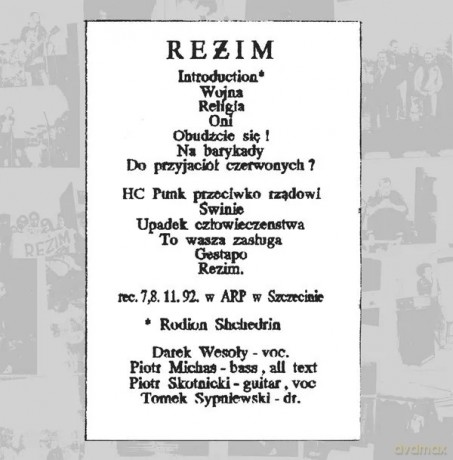 Reżim: Demo 1992 [Winyl]+[CD]