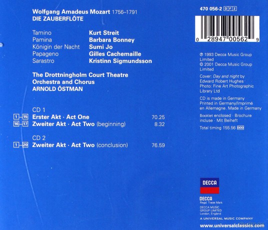 Drottningholm/Ostman: Mozart Die Zauberflote [2CD]