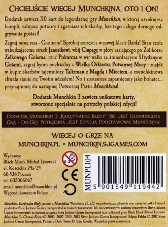 Munchkin 3 - Kardynalne błędy [GRA]