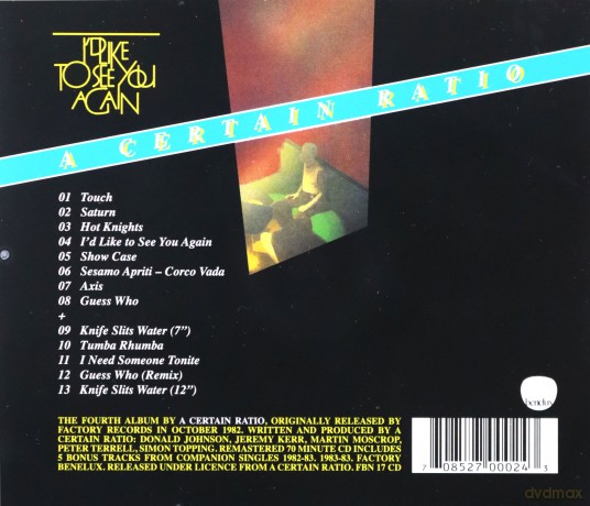 A Certain Ratio: I'd Like To See You Again [CD]
