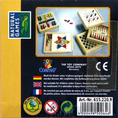 Backgammon drewniany wersja mini 9cm NG [GRA PLANSZOWA]