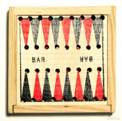 Backgammon drewniany wersja mini 9cm NG [GRA PLANSZOWA]