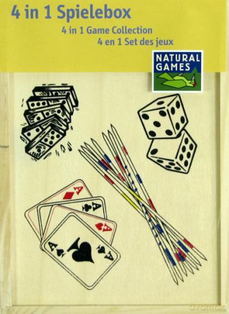 Zestaw gier 4-el. w drewnianym etui NG [GRA]