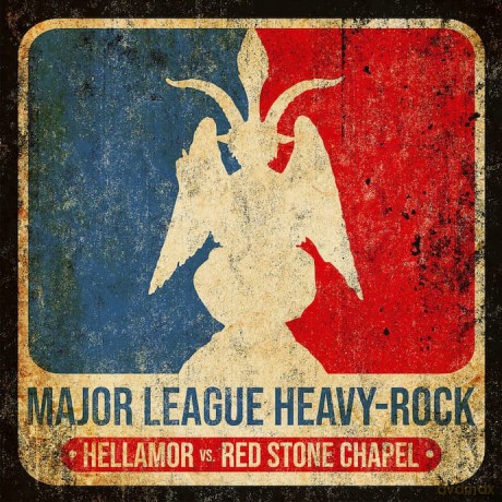 Hellamor/Red Stone Chapel: Major League Heavy-Rock (Transparent Blue) [Winyl]