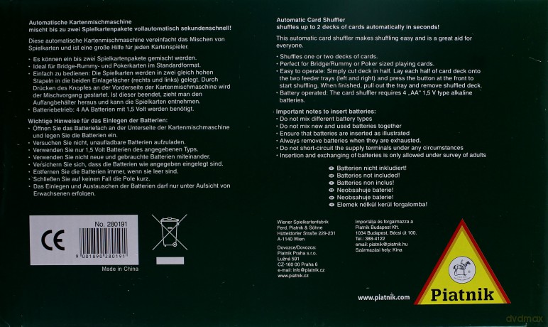 Automatyczny tasowacz do kart Piatnik 2801 [GRA]