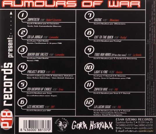 Rumors Of War - Jugle, Lapadona, Zapatista [CD]