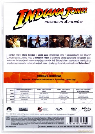 Indiana Jones. Kolekcja 4 Filmów [4DVD]