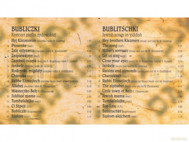 Irena Urbańska I Klezmerzy: Bubliczki - Koncert PieŚNi Żydowskiej [CD]