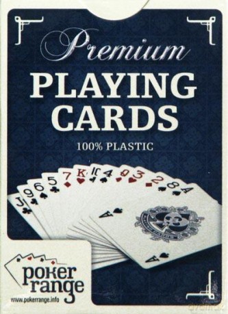Karty pokerowe Premium niebieskie 100% plastik [GRA]