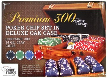 Żetony pokerowe Premium Drewno 300 szt. 14g [GRA]