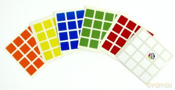 Naklejki z logo Rubik na kostkę 4x4x4 [GRA]