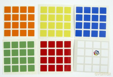 Naklejki z logo Rubik na kostkę 4x4x4 [GRA]