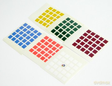 Naklejki z logo Rubik na kostkę 5x5x5 [GRA]