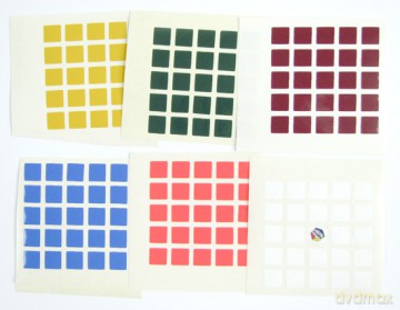 Naklejki z logo Rubik na kostkę 5x5x5 [GRA]