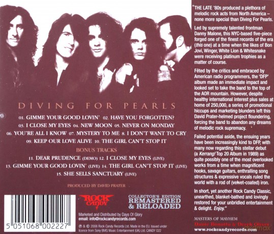 Diving For Pearls: Diving For Pearls [CD]