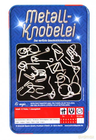 SCHMIDT SPIELE Łamigłówki druciane w metalowej puszce [GRA]