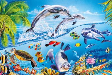 SCHMIDT SPIELE 100 El. Szczęśliwe delfiny [PUZZLE]
