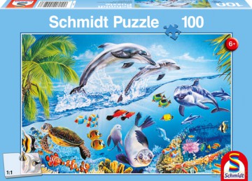 SCHMIDT SPIELE 100 El. Szczęśliwe delfiny [PUZZLE]