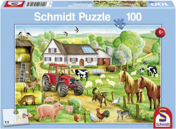 SCHMIDT SPIELE 100 El. Wesołe gospodarstwo [PUZZLE]