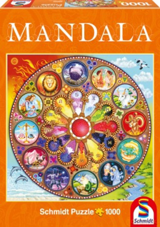 SCHMIDT SPIELE 1000 El. MANDALA Astrologia Kwadratowe [PUZZLE]