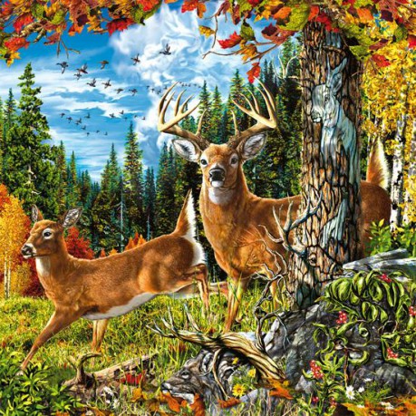 SCHMIDT SPIELE 1000 El. Jeleń i Sarna Na polanie [PUZZLE]