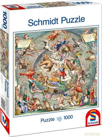 SCHMIDT SPIELE 1000 El. Starożytna mapa astrologiczna Kwadratowe [PUZZLE]