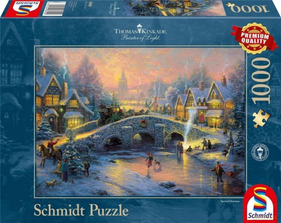 SCHMIDT SPIELE 1000 El. Thomas Kinkade Duch Bożego Narodzenia [PUZZLE]