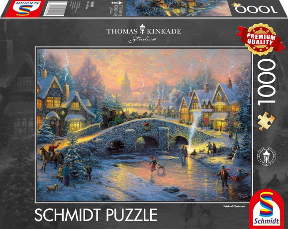 SCHMIDT SPIELE 1000 El. Thomas Kinkade Duch Bożego Narodzenia [PUZZLE]