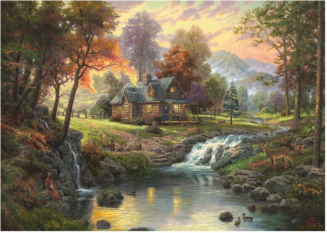 SCHMIDT SPIELE 1000 EL. THOMAS KINKADE Górskie zacisze [PUZZLE]