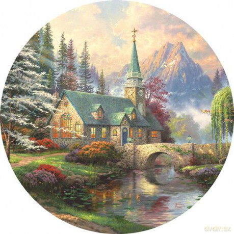 SCHMIDT SPIELE 1000 EL. THOMAS KINKADE Kaplica Okrągłe [PUZZLE]