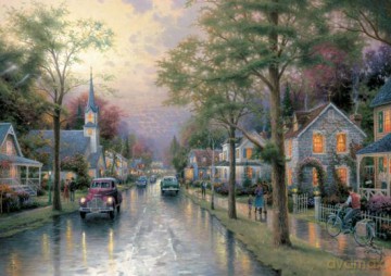 SCHMIDT SPIELE 1000 EL. THOMAS KINKADE Poranek w rodzinnym mieście [PUZZLE]