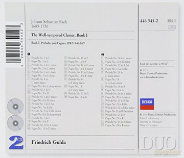 Duo Gulda: Bach:The Well-Tempered Clavier Bk 1 [2CD]