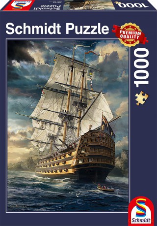 SCHMIDT SPIELE 1000 EL. Żagle w górę [PUZZLE]