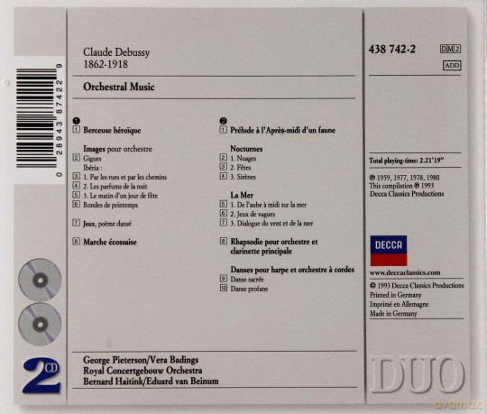 Duo Haitink/Van Beinum: Debussy- Orchestral Music [2CD]