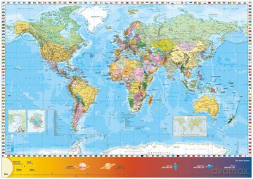 SCHMIDT SPIELE 1500 EL. Mapa świata [PUZZLE]