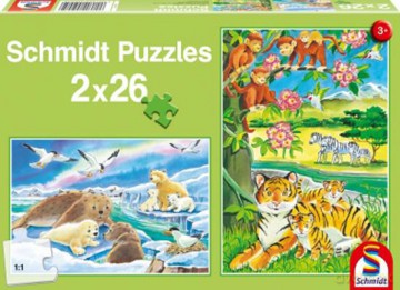 SCHMIDT SPIELE 26x2 El. Dzieci zwierząt [PUZZLE]