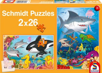 SCHMIDT SPIELE 2 x 26 EL. Kolorowe morze [PUZZLE]