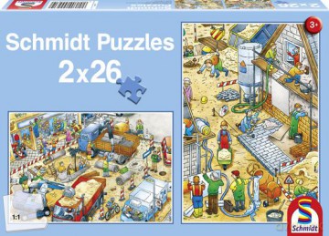 SCHMIDT SPIELE 2 x 26 EL. Kopanie i budowanie [PUZZLE]