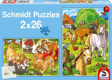 SCHMIDT SPIELE 26x2 El. Słodkie zwierzęta [PUZZLE]